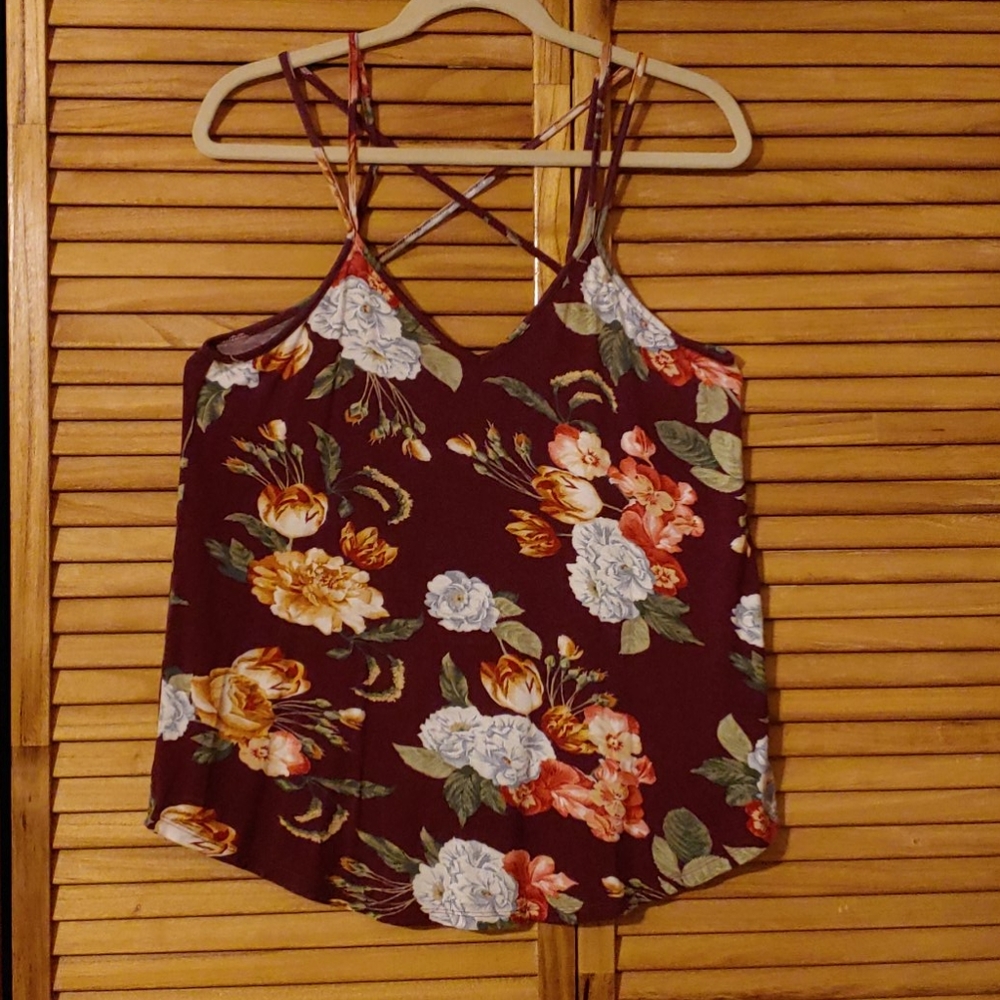 Papermoon strappy floral tank
